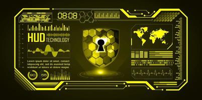 Modern Cybersecurity Technology Background with padlock vector