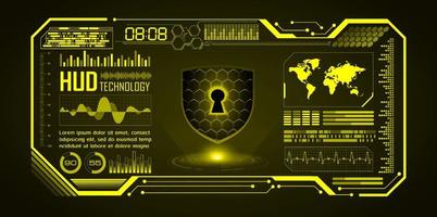 Modern Cybersecurity Technology Background with padlock vector