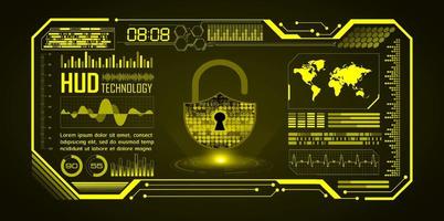 Modern Cybersecurity Technology Background with padlock vector
