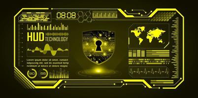 Modern Cybersecurity Technology Background with padlock vector