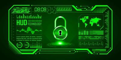 Modern Cybersecurity Technology Background with padlock vector