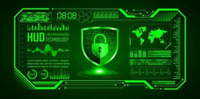 Modern Cybersecurity Technology Background with padlock vector