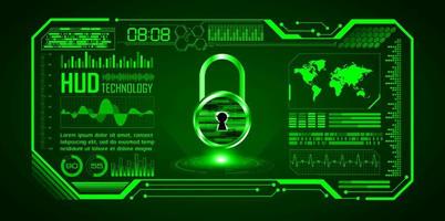 Modern Cybersecurity Technology Background with padlock vector
