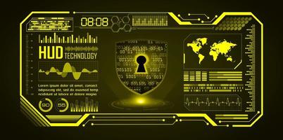 Modern Cybersecurity Technology Background with padlock vector