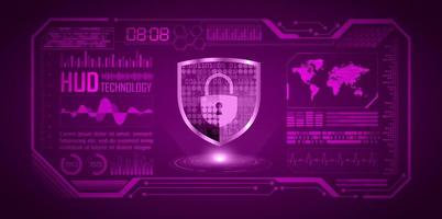 Modern Cybersecurity Technology Background with padlock vector