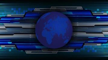 Modern Holographic Globe on Technology Background vector