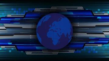 Modern Holographic Globe on Technology Background vector