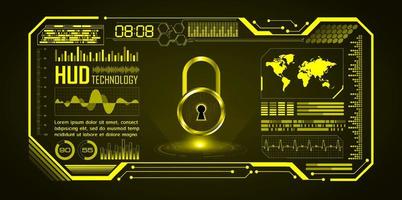 Modern Cybersecurity Technology Background with padlock vector