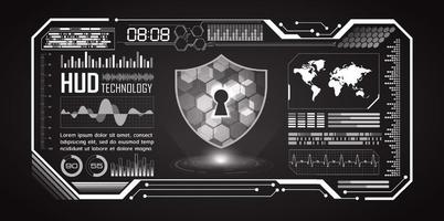 Modern Cybersecurity Technology Background with padlock vector