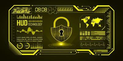 Modern Cybersecurity Technology Background with padlock vector