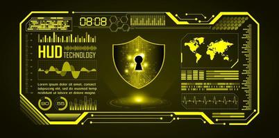 Modern Cybersecurity Technology Background with padlock vector