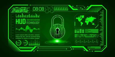 Modern Cybersecurity Technology Background with padlock vector