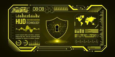 Modern Cybersecurity Technology Background with padlock vector