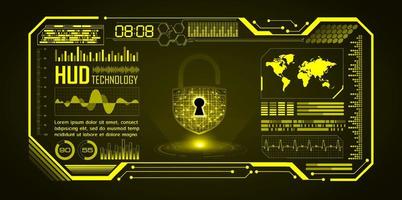 Modern Cybersecurity Technology Background with padlock vector