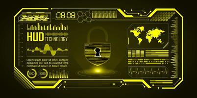 Modern Cybersecurity Technology Background with padlock vector