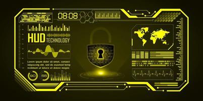 Modern Cybersecurity Technology Background with padlock vector