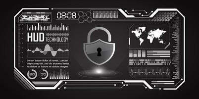 Modern Cybersecurity Technology Background with padlock vector