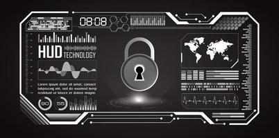 Modern Cybersecurity Technology Background with padlock vector