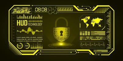 Modern Cybersecurity Technology Background with padlock vector