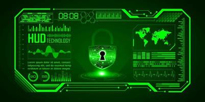 Modern Cybersecurity Technology Background with padlock vector
