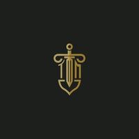 TM initial monogram logo design for law firm vector image