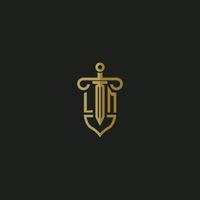 LM initial monogram logo design for law firm vector image