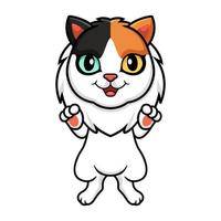 Cute turkish van cat cartoon vector