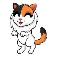 Cute turkish van cat cartoon standing vector