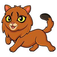 Cute somali cat cartoon walking vector