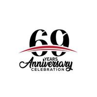 69th anniversary celebration design template for booklet with red and black colour , leaflet, magazine, brochure poster, web, invitation or greeting card. Vector illustration.