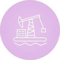 icono de vector de plataforma petrolera