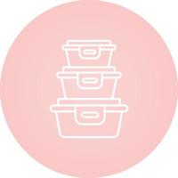 Plastic Food Container Vector Icon