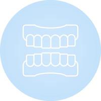 icono de vector de dentadura postiza