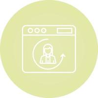 Return Visitor Line Vector Icon