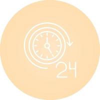 24 Hours Vector Icon