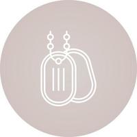 Army Dog Tag Vector Icon