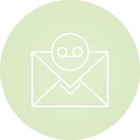 icono de vector de correo de voz