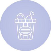 Chicken Bucket Vector Icon