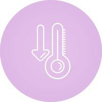 icono de vector de baja temperatura