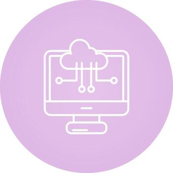 icono de vector de computación en la nube