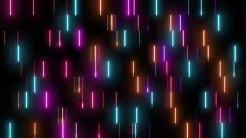 Neon Glowing Line Falling On Black Background, Abstract Glowing High Technology Neon Glowing Line Moving On Black Bg, Loop Animation Of Glowing Line,digital High Technology Neon Background video