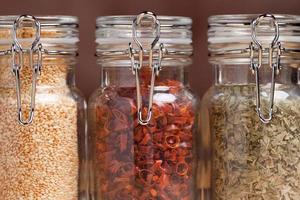 Bottles of Various Spices photo