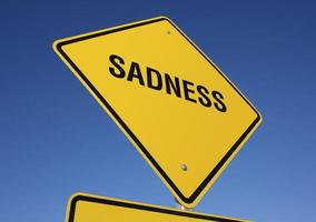 Sadness Yellow Road Sign photo