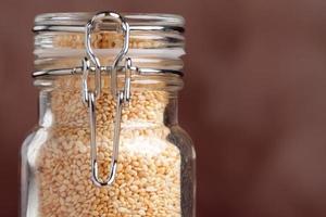 Bottle of Sesame Seeds photo