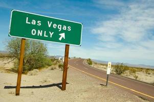 Las Vegas Only Green Road Sign photo