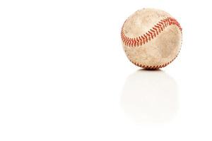 Single Baseball Isolated on White photo