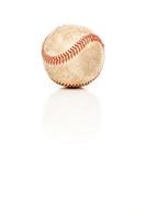 Single Baseball Isolated on White photo