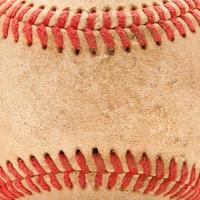 Macro Detail of Worn Baseball photo