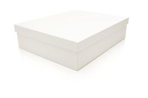 White Box with Lid Isolated on Background photo