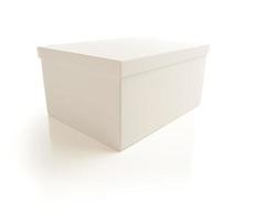 White Box with Lid Isolated on Background photo